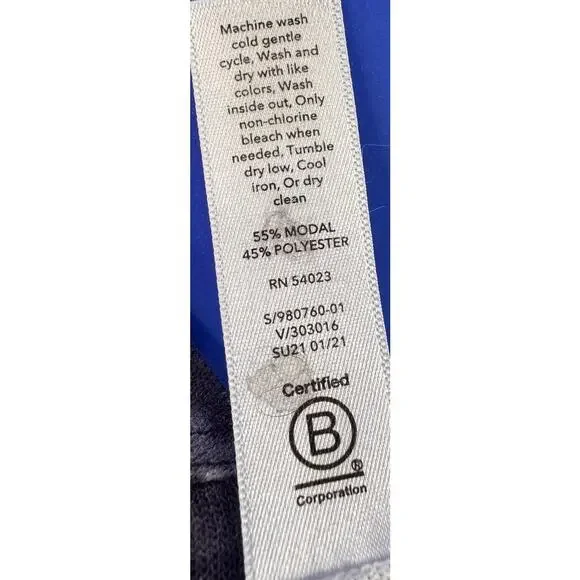 Athleta Small Gray Black Stripe Tie Dye Sleeveless Top Modal Polyester - Picture 4 of 7